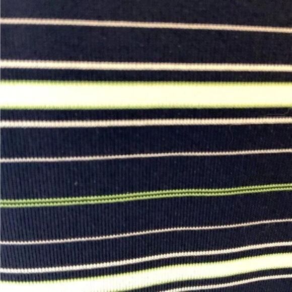 Lone Cypress Performance Golf Polo Shirt Mens Sz Medium Half Button Striped Blue - Picture 5 of 8